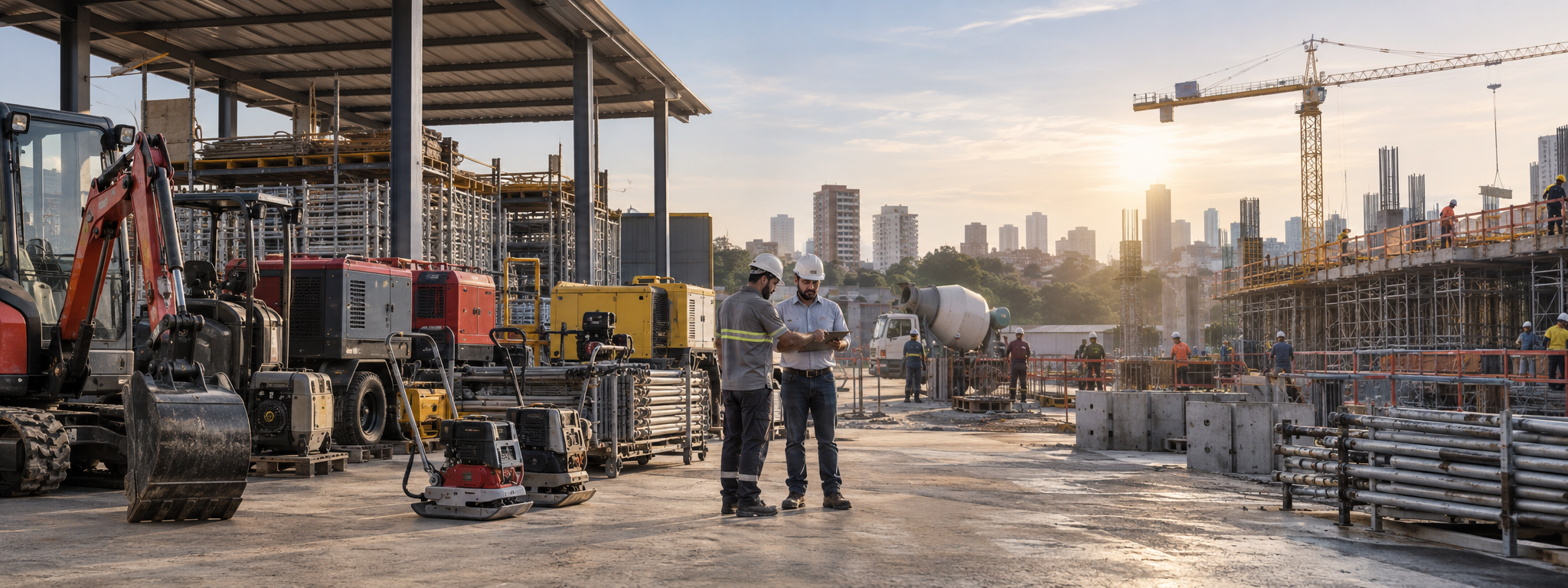 Operação da Vertical com equipamentos, atendimento técnico e obra em execução